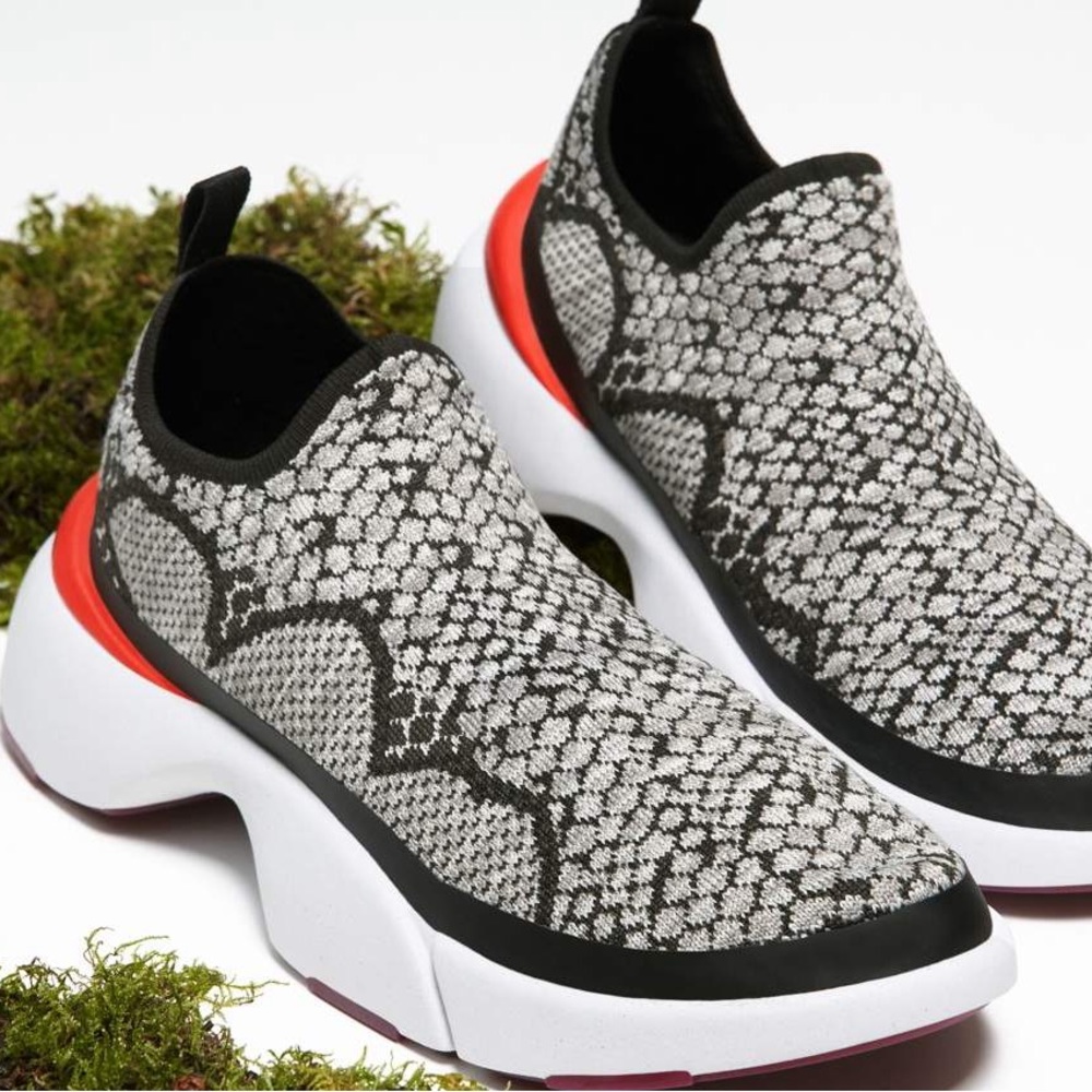 Snake Print knitted Slip-on Sneakers Size 35